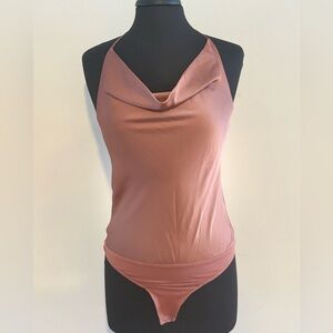 Abercrombie & Fitch Women’s Halter Bodysuit in Warm Rose Small